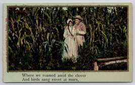 Farmer And Woman Romance In The Corn Field Postcard B35 - £5.57 GBP