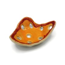 Handmade Ceramic Bowl With Holes, Yellow Pottery Decorative Clay Trinket... - £43.51 GBP