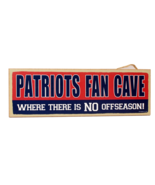 Patriots Fan Cave Sign Licensed Plaque 5 X 15 Inches Made in USA - €10,44 EUR