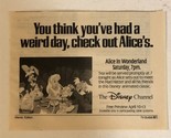 Alice In Wonderland Tv Guide Print Ad Disney Channel TPA15 - £4.66 GBP