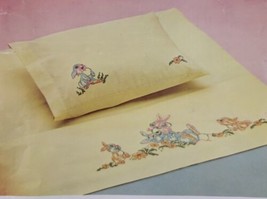 Walt Disney Crib Sheet Pillowcase Embroidery Kit Paragon Thumper DMC Flo... - $14.95