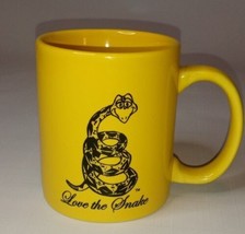 The Gadsden Flag Love The Snake Fear The Snake  Rattlesnake Yellow Coffee Mug 7A - £22.53 GBP