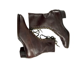 Antique Peters Weatherbird Diamond Brand Shoes Brown Ankle Boots Lace Up - $168.30