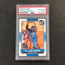 2014-15 Panini Donruss #123 Tobias Harris Signed Card PSA Slabbed Magic - $79.99