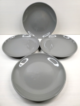 (4) Project 62 Gray Dinner Plates Set Target Glossy Smooth Stoneware Dishes Lot - £39.53 GBP