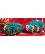 Welcome and Who Wants Treats Cats Themed Kitty  Lover Painted Rocks SET ... - €13,72 EUR