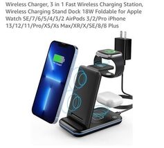 Wireless Charging Stand, GEEKERA 3 in 1 Wireless Charger Dock Station fo... - $34.53