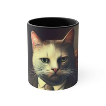 Aristocrat Kitty Cat in Bowtie Suit Cat Lovers Coffee Tea Mug - Ceramic - £15.72 GBP