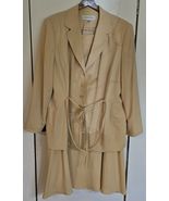 Womens Plus 20W Valerie Stevens Tan Skirt &amp; Jacket Suit Set - $533.22 MXN