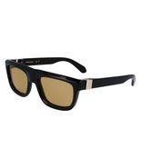 New FERRAGAMO SF-2009S 011 Black &amp; Gold Sunglasses, Amber Lenses - $118.75