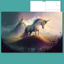 Postcard: Enchanting Journey with Magic Unicorn in a Fantasy Wonderland ✨ - £4.65 GBP