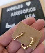 Smooth golden Earring / Argollas lisas doradas - $13.72 CAD