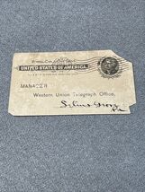 Western Union Telegraph Company Supply Postcard Postmarked 1900 KG JD - $3.96