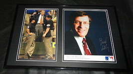 Bud Selig 2002 All Star Game Tie Signed Framed 12x18 Photo Set - £50.59 GBP