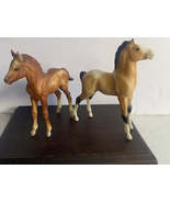 Breyers Reeves tan, brown &amp; white horses foals 4.5&quot; set of 2 - £14.12 GBP