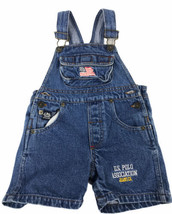 US Polo Assn Bib Overalls 18 Months Toddler Jean Shorts American Flag Da... - $30.41