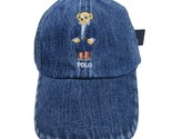 Polo Ralph Lauren Bear Dark Denim Baseball Hat Cap OS Adjustable NEW - £47.01 GBP
