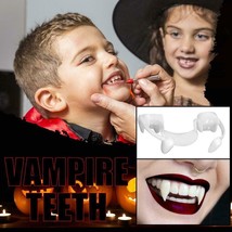 Us Vampire Teeth Retractable Halloween Cosplay Makeup Zombie Teeth Horrific Fang - £10.93 GBP