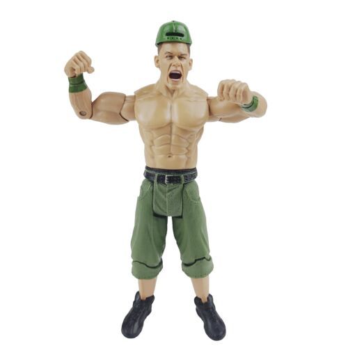 Jakks Pacific John Cena Action Figure WWE Wrestling 7" 2003 Green Trunks And Hat - £4.62 GBP