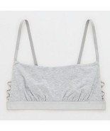 Aerie Square Neck Strappy Side Bandeau Bralette Medium Heather Gray Smal... - $475.91 MXN