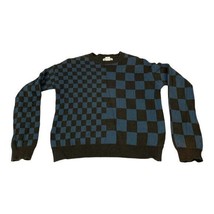 Melrose &amp; Market Boys Checkered Pullover Sweater L Blue &amp; Brown Cotton C... - $344.83 MXN