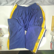 Rare Vintage Adidas Mens Break Away Pants Size 2XL Side Snap Warm Up Track Blue - £56.02 GBP