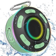 Donerton Bluetooth Speaker, Ip7 Waterproof Wireless Speaker, Portable, Green - £33.55 GBP