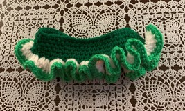 Handmade  Crocheted Saint Patricks Day Scrunchie Decorative Dog Collar Brand New - $10.49