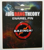 The Big Bang Theory TV Series Bazinga Logo Thick Metal Enamel Pin NEW CARDED - £6.14 GBP