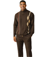 Men's Fancy European Sweater Jacket By Silversilk Fashionable 11009 Brown - €129,87 EUR Men's Fancy European Sweater Jacket By Silversilk Fashionable 11009 Brown - €129,87 EUR