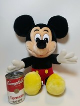 Walt Disney World Disneyland Mickey Mouse Plush Stuffed Animal Vintage 12.5&quot; - £11.83 GBP