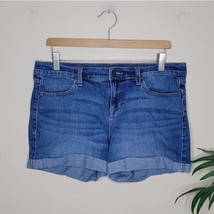 Old Navy | Semi-Fitted Cuffed Denim Jean Shorts, womens size 10 - £9.14 GBP