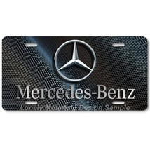 Mercedes-Benz Inspired Art Gray/Carbon FLAT Aluminum Novelty License Tag Plate - £14.38 GBP