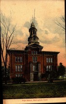 Wallingford High School BUILDING-VINTAGE 1910 POSTCARD-bk39 - £3.88 GBP