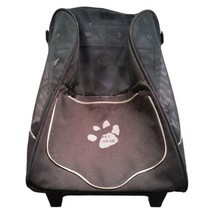 Pet Gear Traveler Dog &amp; Cat Backpack &amp; Rolling Carrier Black 18 X 12 X 6 Mesh - £12.40 GBP