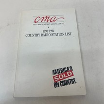 Country Music Association 1993 1994 Country Radio Station List Paperback Book - £12.59 GBP