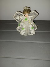 Vintage Handcraft Christmas Plastic Canvas Needlepoint Angel Doll Table ... - $186.39 MXN