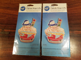Wilton Wheels Cupcake Wraps &#39;n Pix Set of Two (2) (NEW) - $4.90