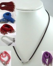 Necklace Cord Faux Suede Leather w/Lobster Clasp 3MM 9 Colors APPROX 18-20&quot; - $3.29