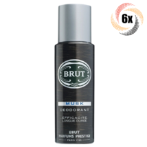 6x Sprays Brut Musk Scent Deodorant Body Spray For Men | 200ml - £29.83 GBP