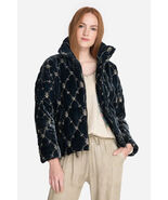 Johnny Was Zaelia Embroidered Velvet Puffer Jacket M Blue NWT - €240,41 EUR