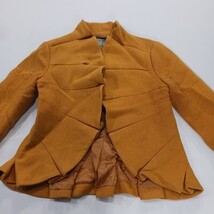 Tabitha Women's Size 2 Wool Blend Terrace House Ruffle Blazer Jacket Mustard image 10