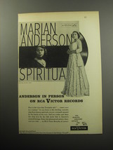 1957 RCA Victor Records Advertisement - Marian Anderson Spirituals - £14.82 GBP