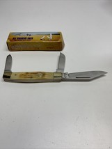 Barefoot Cutlery Big Diamond Back Knife Bone Handle 3 Blades BFT-659SC LG - £23.22 GBP