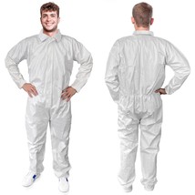 Disposable Coveralls for Men and Women, 3X-Large, Pack of 5 White Hazmat... - £23.33 GBP