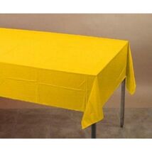 Yellow Plastic Table Cover - $2.33