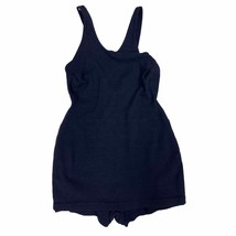 1920s  RETRO Antique WOmens Navy Blue Wool Bathing Zephyr Suit 1 Swimsuit  - $213.84
