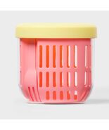 Sun Squad Packable Fruit Cup with Fork Coral Pink Plastic - $14.09 CAD