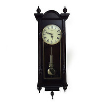 Bedford Clock Collection Grand 31 Inch Chiming Pendulum Wall Clock in An... - $189.55