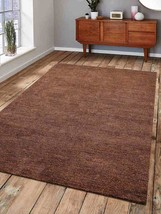 Glitzy Rugs UBSLS0111L0412A17 9 x 12 ft. Solid Hand Knotted Gabbeh Silk Rectangl - £392.79 GBP